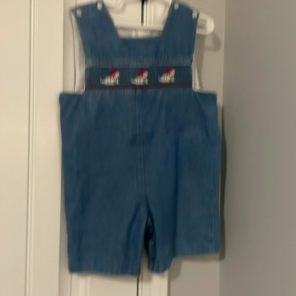 Rags Land Blue Denim Kids Overalls with Dalmatian Design - Picture 3 of 9